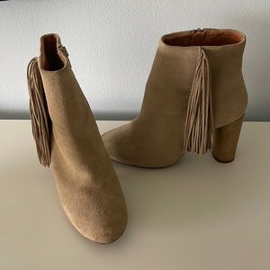 Top shop London suede fringe boots